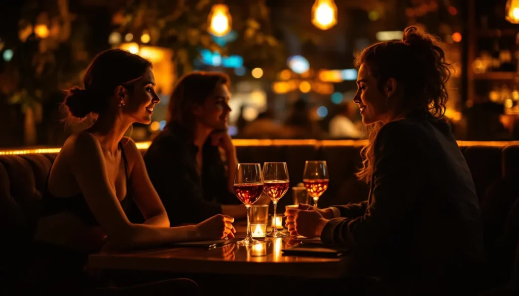 Unicorn — Een intiem etentje in een chique lounge, laat op de avond. Twee stellen zitten dicht bijeen…